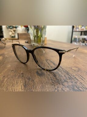 Swarovski Gold and Brown Tortoiseshell Eyeglass Frames